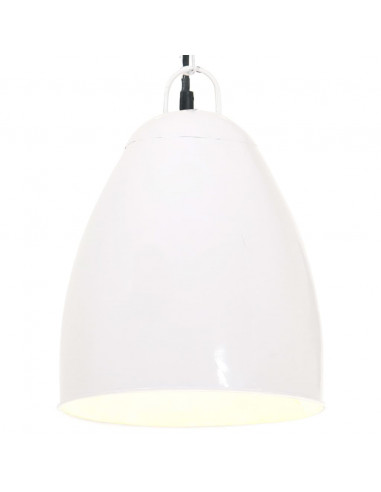 Lampada a Sospensione Industriale 25 W Bianca Rotonda 32 cm E27
