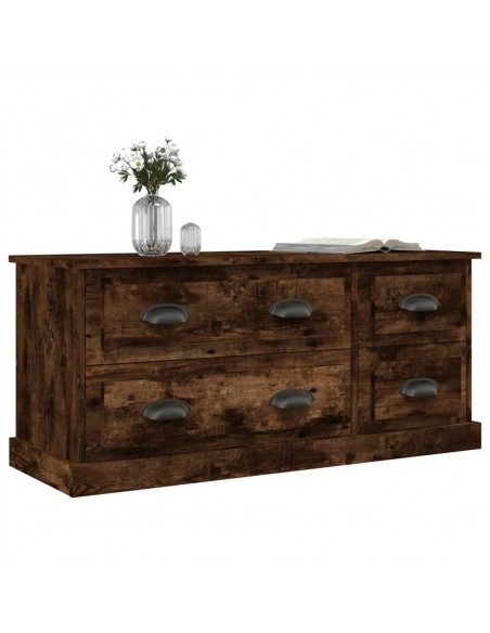 Mobile TV Rovere Fumo 100x35,5x45 cm in Legno Multistrato