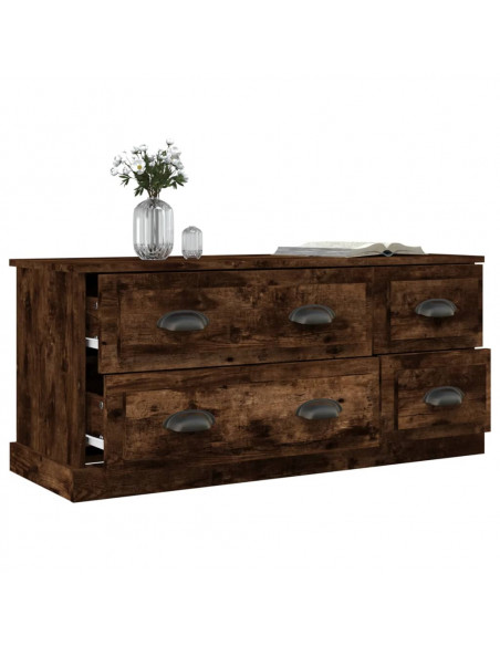 Mobile TV Rovere Fumo 100x35,5x45 cm in Legno Multistrato