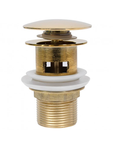 Scarico a Pressione con Troppopieno Oro 6,4x6,4x9,1 cm