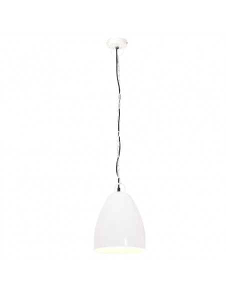 Lampada a Sospensione Industriale 25 W Bianca Rotonda 32 cm E27