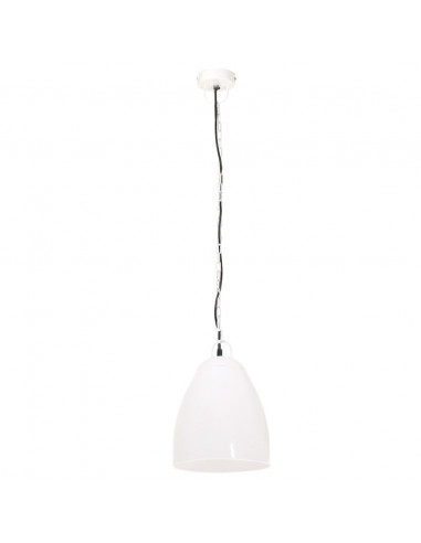 Lampada a Sospensione Industriale 25 W Bianca Rotonda 32 cm E27