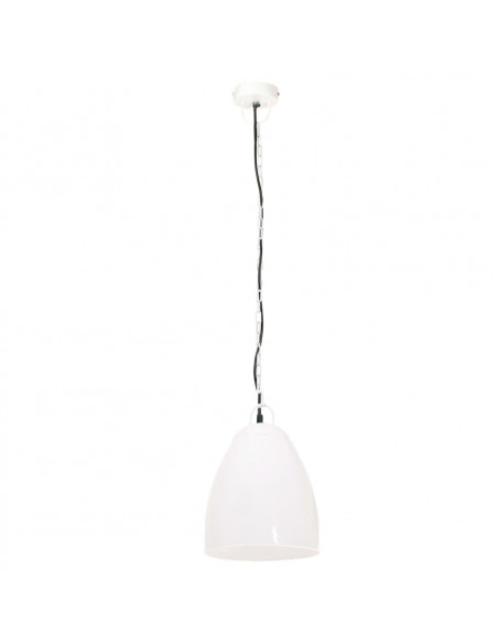 Lampada a Sospensione Industriale 25 W Bianca Rotonda 32 cm E27