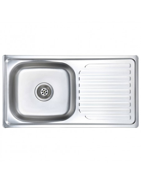 Lavello da Cucina con Filtro e Sifone in Acciaio Inox