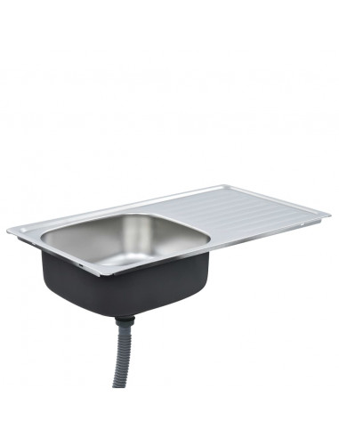 Lavello da Cucina con Filtro e Sifone in Acciaio Inox