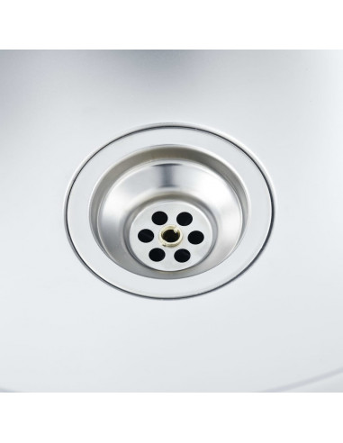 Lavello da Cucina con Filtro e Sifone in Acciaio Inox