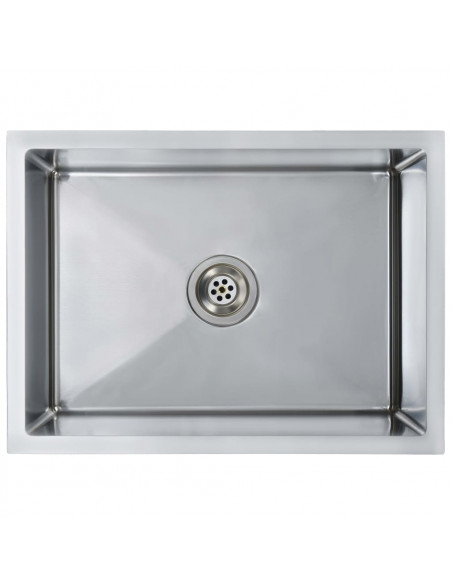 Lavello da Cucina Lavorato a Mano con Filtro in Acciaio Inox