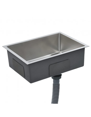 Lavello da Cucina Lavorato a Mano con Filtro in Acciaio Inox