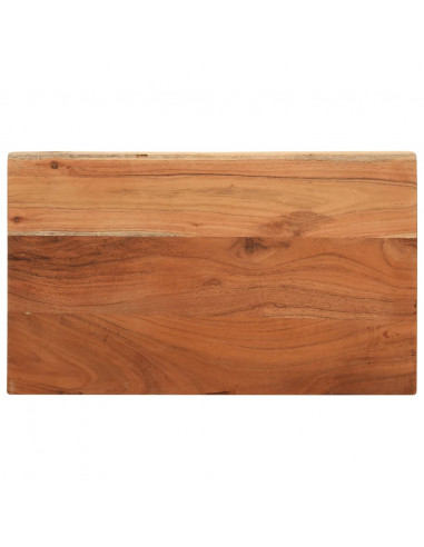 Piano per Tavolo 60x20x2,5cm Rettangolare Legno Massello Acacia