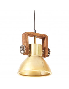 Lampada a Sospensione Industriale 25 W Ottone Rotonda 19 cm E27 2