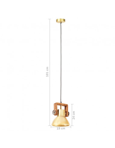 Lampada a Sospensione Industriale 25 W Ottone Rotonda 19 cm E27