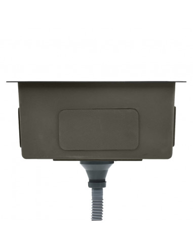 Lavello da Cucina Lavorato a Mano Nero in Acciaio Inox