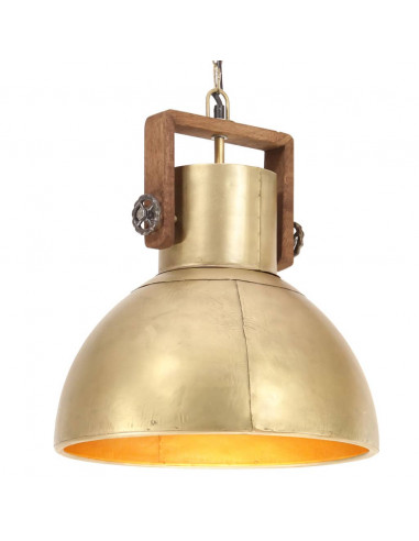 Lampada a Sospensione Industriale 25 W Ottone Rotonda 40 cm E27