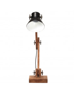 Lampada da Scrivania Industriale Nera Rotonda 58x18x90 cm E27 2