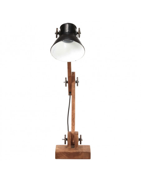 Lampada da Scrivania Industriale Nera Rotonda 58x18x90 cm E27