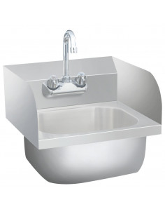 Lavandino Commerciale con Rubinetto in Acciaio Inossidabile 2