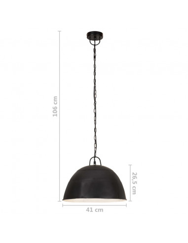 Lampada Industriale Vintage 25 W Nera Rotonda 40 cm E27