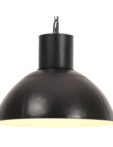 Lampada a Sospensione 25 W Nera Rotonda 48 cm E27