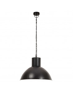 Lampada a Sospensione 25 W Nera Rotonda 48 cm E27 2