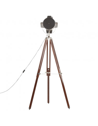 Lampada da Terra a Treppiede Legno Massello di Mango 180 cm