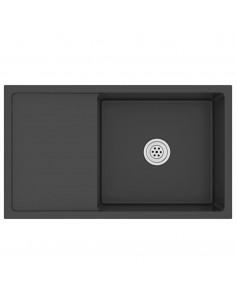 Lavello da Cucina Lavorato a Mano Nero Acciaio Inox 2