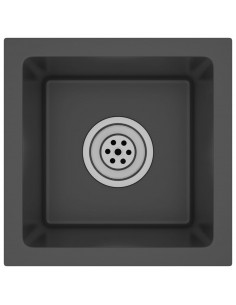 Lavello da Cucina Artigianale Nero in Acciaio Inox 2