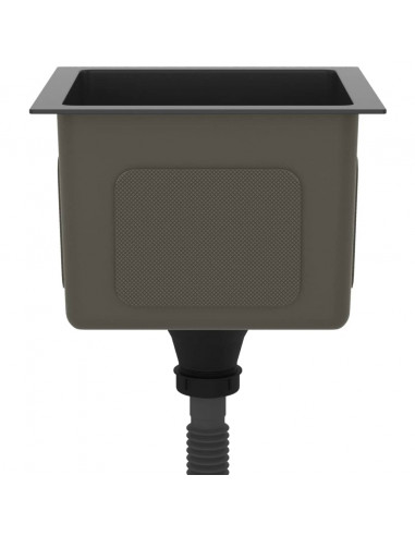 Lavello da Cucina Artigianale Nero in Acciaio Inox