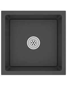 Lavello da Cucina Artigianale Nero in Acciaio Inox 2