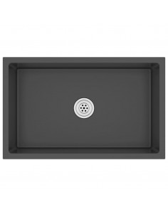 Lavello da Cucina Artigianale Nero in Acciaio Inox 2