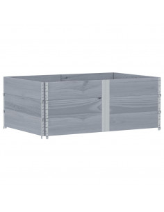 Paretali per Pallet 3pz Grigi 150x100cm Legno Massello di Pino 2