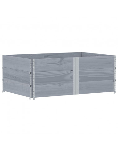 Paretali per Pallet 3pz Grigi 150x100cm Legno Massello di Pino