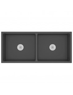 Lavello da Cucina Artigianale Nero in Acciaio Inox 2