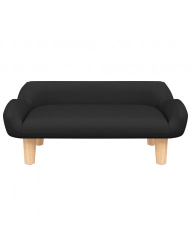 Lettino per Cani Nero 70x40x24 cm in Tessuto