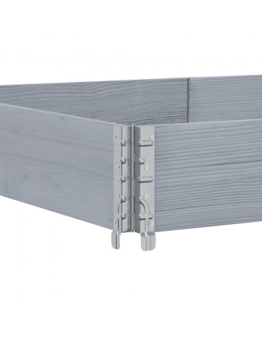 Paretali per Pallet 3pz Grigi 150x100cm Legno Massello di Pino