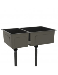 Lavello da Cucina Nero in Acciaio Inossidabile 2