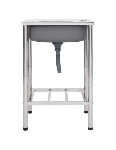 Lavello da Campeggio con Vasca Singola in Acciaio Inox