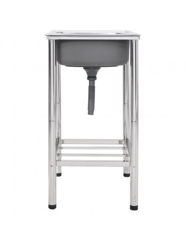 Lavello da Campeggio con Vasca Singola in Acciaio Inox