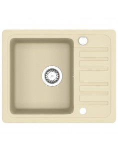 Lavello da Cucina in Granito Vasca Singola Beige 2