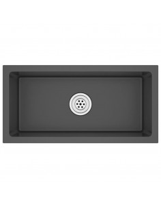 Lavello da Cucina Lavorato a Mano Nero Acciaio Inox 2