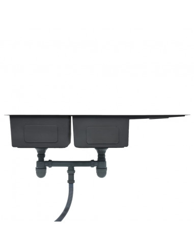 Lavello da Cucina Lavorato a Mano in Acciaio Inox