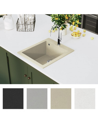 Lavello da Cucina in Granito Vasca Singola Beige