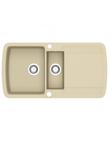 Lavello da Cucina in Granito Vasca Doppia Beige