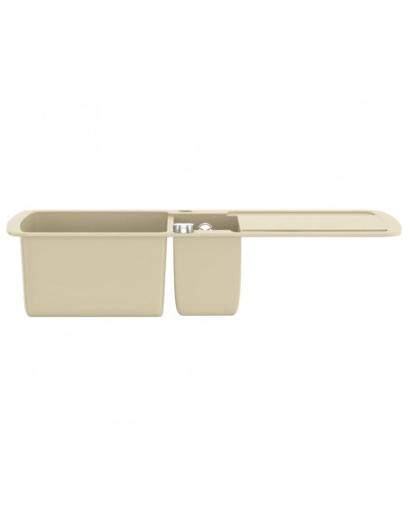 Lavello da Cucina in Granito Vasca Doppia Beige