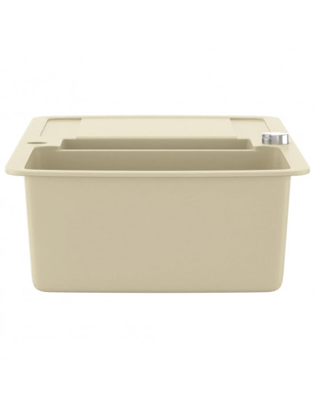 Lavello da Cucina in Granito Vasca Doppia Beige