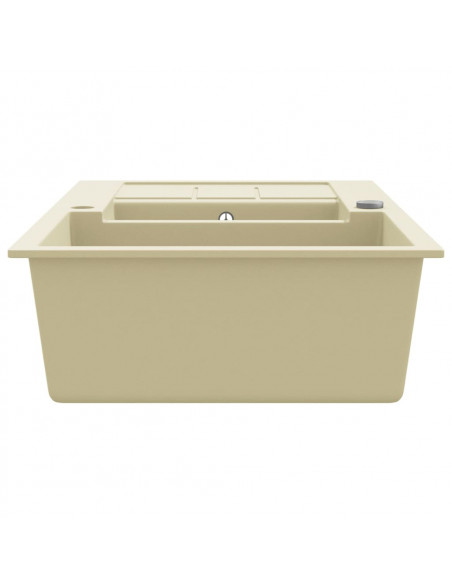 Lavello da Cucina in Granito Vasca Doppia Beige