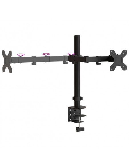 Supporto per Monitor in Acciaio Nero VESA 75/100 mm