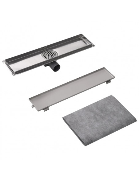 Canaletta di Drenaggio Lineare 530x140 mm in Acciaio Inox