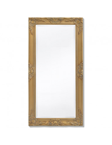 Specchio da Parete Stile Barocco 100x50 cm Oro