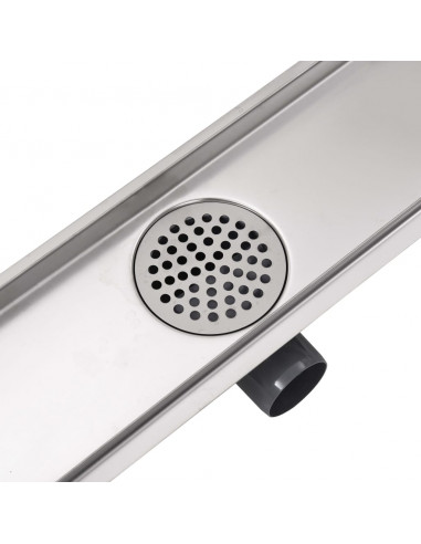 Canaletta di Drenaggio per Doccia 630x140 mm in Acciaio Inox