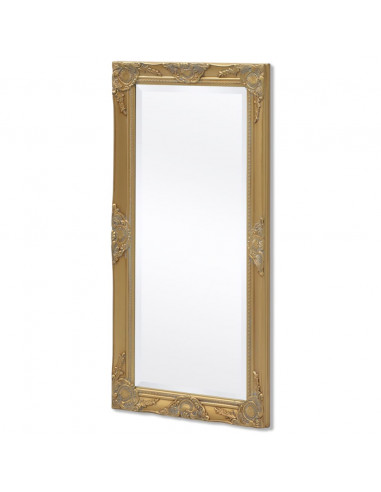 Specchio da Parete Stile Barocco 100x50 cm Oro